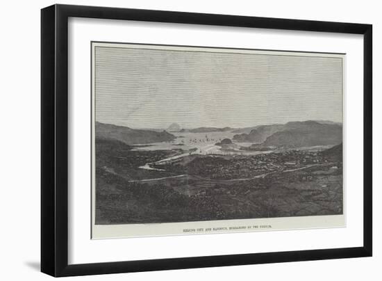 Kelung City and Harbour, Bombarded by the French-null-Framed Giclee Print
