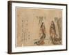 Kemari Suru Sankanjo-Katsushika Hokusai-Framed Giclee Print