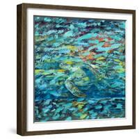 Kemps Ridley Turtle Hidden Treasure-Lucy P. McTier-Framed Giclee Print