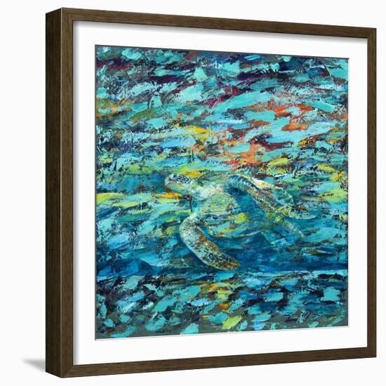 Kemps Ridley Turtle Hidden Treasure-Lucy P. McTier-Framed Giclee Print