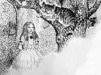 Alice in Wonderland Meets the Cheshire Cat-Ken Petts-Giclee Print