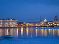 Russia, St;Petersburg; the Partly Frozen Neva River in Winter, with the Winter Palace-Ken Sciclina-Photographic Print