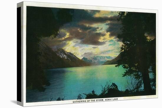 Kenai Lake, Alaska with Storm Gathering - Kenai Lake, AK-Lantern Press-Stretched Canvas