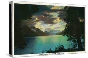 Kenai Lake, Alaska with Storm Gathering - Kenai Lake, AK-Lantern Press-Stretched Canvas