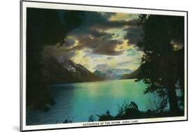 Kenai Lake, Alaska with Storm Gathering - Kenai Lake, AK-Lantern Press-Mounted Art Print