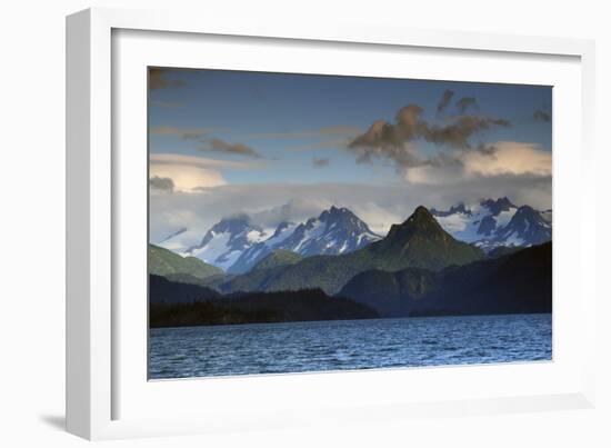 Kenai Mountains and Kachemak Bay, Homer, Alaska, USA, at Sunset-Michel Hersen-Framed Photographic Print