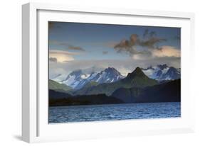 Kenai Mountains and Kachemak Bay, Homer, Alaska, USA, at Sunset-Michel Hersen-Framed Photographic Print