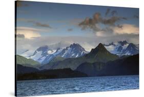 Kenai Mountains and Kachemak Bay, Homer, Alaska, USA, at Sunset-Michel Hersen-Stretched Canvas