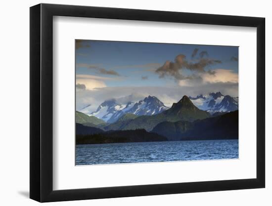 Kenai Mountains and Kachemak Bay, Homer, Alaska, USA, at Sunset-Michel Hersen-Framed Premium Photographic Print