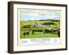 Kendal From Oxenholme, London-Lake District Line-Norman Wilkinson-Framed Art Print