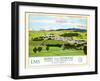 Kendal From Oxenholme, London-Lake District Line-Norman Wilkinson-Framed Art Print