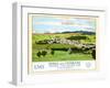 Kendal From Oxenholme, London-Lake District Line-Norman Wilkinson-Framed Art Print