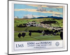 Kendal from Oxenholme-null-Mounted Art Print