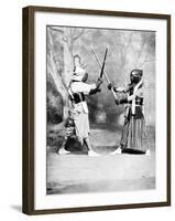 Kendo, or Japanese Fencing, C.1860-80-null-Framed Photographic Print
