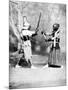 Kendo, or Japanese Fencing, C.1860-80-null-Mounted Photographic Print