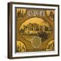 Kenilworth Orange Label - Riverside, CA-Lantern Press-Framed Art Print