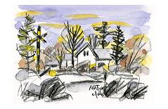 Late Autumn in Mountain Village, Cold Winter Awaits Soon-Kenji Fujimura-Art Print