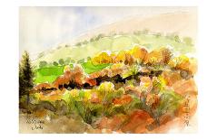 The Whole Mountainside is Ablaze in Colorful Autumn Leaves, Glorious Autumn in Yatsugatake-Kenji Fujimura-Art Print