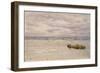 Kennack Sands, Cornwall, at Low Tide, 1877 (Oil on Board, Mounted as a Drawing)-John Brett-Framed Giclee Print