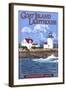 Kennebunkport, Maine - Goat Island Lighthouse-Lantern Press-Framed Art Print