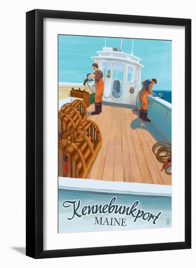 Kennebunkport, Maine - Lobster Boat-Lantern Press-Framed Art Print