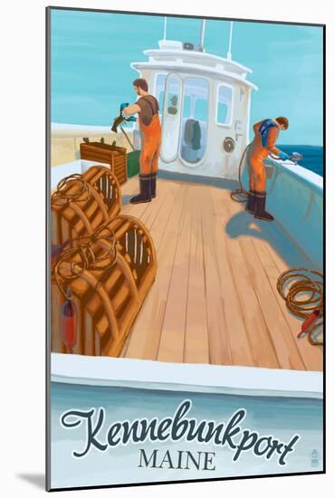 Kennebunkport, Maine - Lobster Boat-Lantern Press-Mounted Art Print