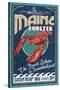 Kennebunkport, Maine - Lobster-Lantern Press-Stretched Canvas