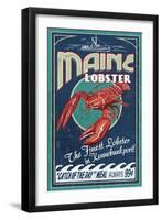 Kennebunkport, Maine - Lobster-Lantern Press-Framed Art Print