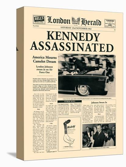 Kennedy Assassinated-The Vintage Collection-Stretched Canvas