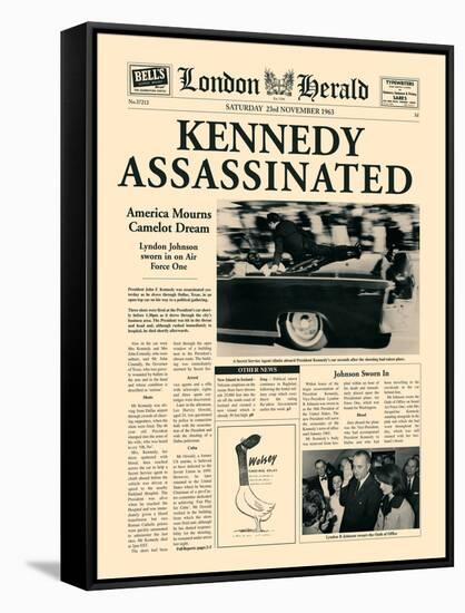 Kennedy Assassinated-The Vintage Collection-Framed Stretched Canvas