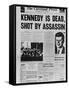 Kennedy Assassination Headline-null-Framed Stretched Canvas