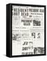 Kennedy Assassination Headlines-null-Framed Stretched Canvas