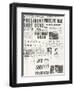 Kennedy Assassination Headlines-null-Framed Art Print
