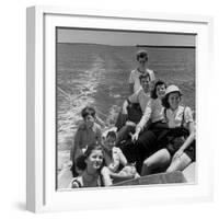 Kennedy Family: Robert, Joe Jr, Patricia, Eunice, Jean, Rose and Ted-Alfred Eisenstaedt-Framed Premium Photographic Print