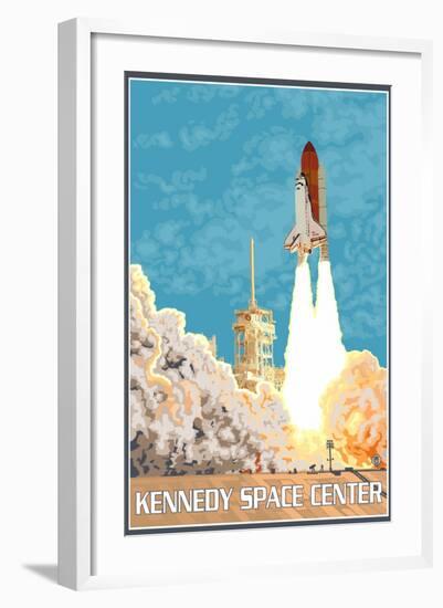 Kennedy Space Center, Cape Canaveral, Florida-Lantern Press-Framed Art Print