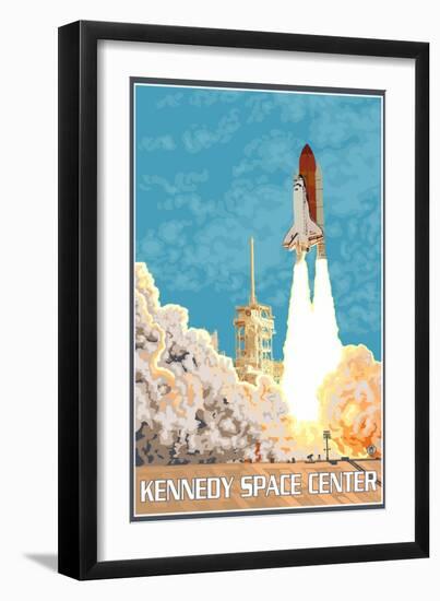 Kennedy Space Center, Cape Canaveral, Florida-Lantern Press-Framed Art Print