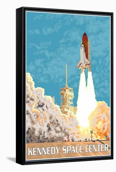 Kennedy Space Center, Cape Canaveral, Florida-Lantern Press-Framed Stretched Canvas