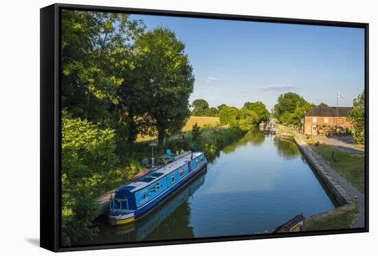 Kennet and Avon Canal at Pewsey Near Marlborough, Wiltshire, England, United Kingdom, Europe-Matthew-Framed Stretched Canvas