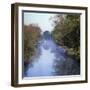 Kennet and Avon Canal in Mist, Great Bedwyn, Wiltshire, England, United Kingdom, Europe-Stuart Black-Framed Photographic Print