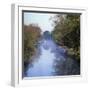 Kennet and Avon Canal in Mist, Great Bedwyn, Wiltshire, England, United Kingdom, Europe-Stuart Black-Framed Photographic Print