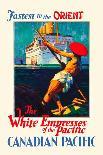 Cunard Line' - Werbeplakat für Reisen von Europa nach Amerika mit der Reederei Cunard Line-Kenneth Shoesmith-Giclee Print