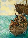 Captain Bligh and the Few Being Cast Adrift-Kenneth John Petts-Giclee Print