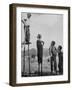 Kenneth Merriman on higher stilts than his brothers and friend-Robert W^ Kelley-Framed Photographic Print