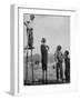 Kenneth Merriman on higher stilts than his brothers and friend-Robert W^ Kelley-Framed Photographic Print