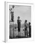 Kenneth Merriman on higher stilts than his brothers and friend-Robert W^ Kelley-Framed Photographic Print