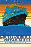 Cunard Line' - Werbeplakat für Reisen von Europa nach Amerika mit der Reederei Cunard Line-Kenneth Shoesmith-Giclee Print