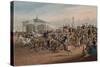 Kennington Gate, 1838 (Coloured Engraving)-James Pollard-Stretched Canvas