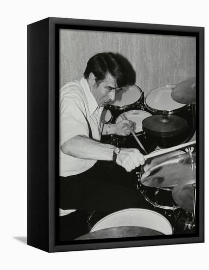 Kenny Clare Playing the Drums, London, 1978-Denis Williams-Framed Stretched Canvas