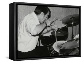 Kenny Clare Playing the Drums, London, 1978-Denis Williams-Framed Stretched Canvas