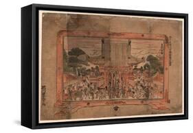 Kennyuhsan No Zu Ni-Utagawa Toyoharu-Framed Stretched Canvas